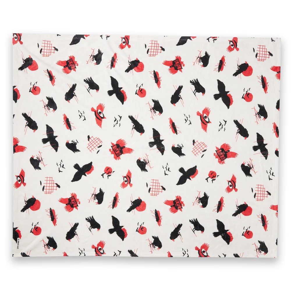 Hitchcock The Birds Flight Collage Fleece Blanket - M Bild 1