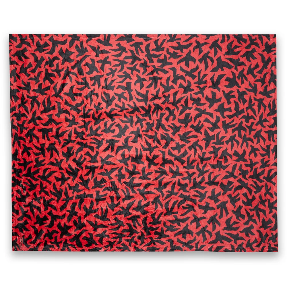 Hitchcock The Birds Abstract Flight Fleece Blanket - M Bild 1