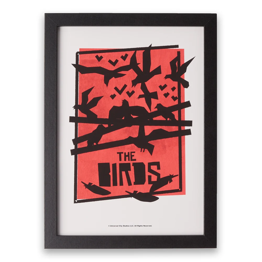Hitchcock The Birds Abstract Giclee Art Print - A4 - Print Only Bild 1