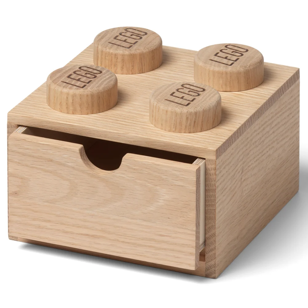 LEGO Storage 2x2 Wooden Desk Drawer (Hand Made From Red Oak) - Soap Treated Bild 1