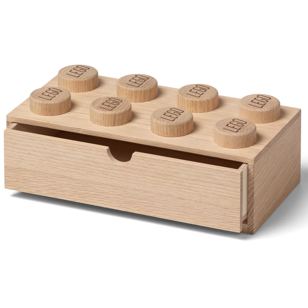 LEGO Storage 2x4 Wooden Desk Drawer (Hand Made From Red Oak) - Soap Treated Bild 1
