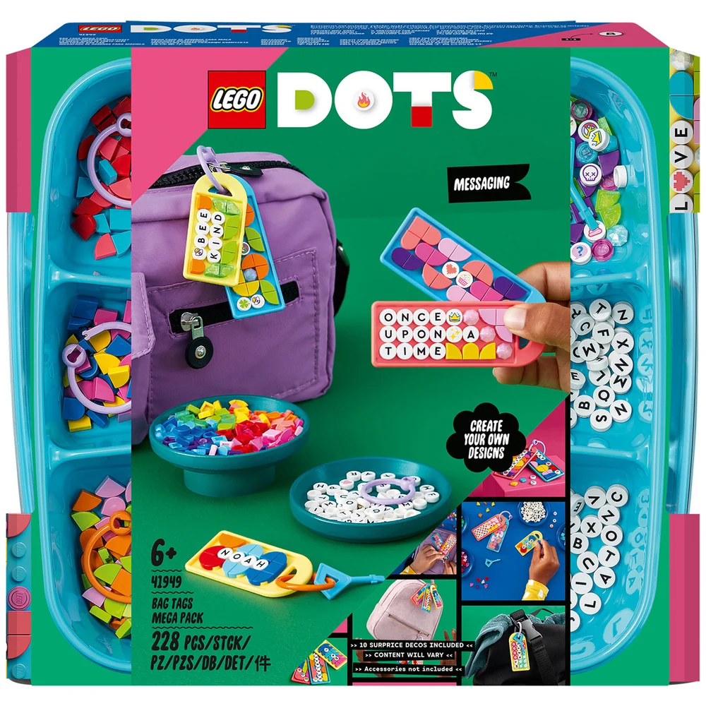 LEGO DOTS: Bag Tags Mega Pack Messaging 5 in 1 Craft Set (41949) Bild 1