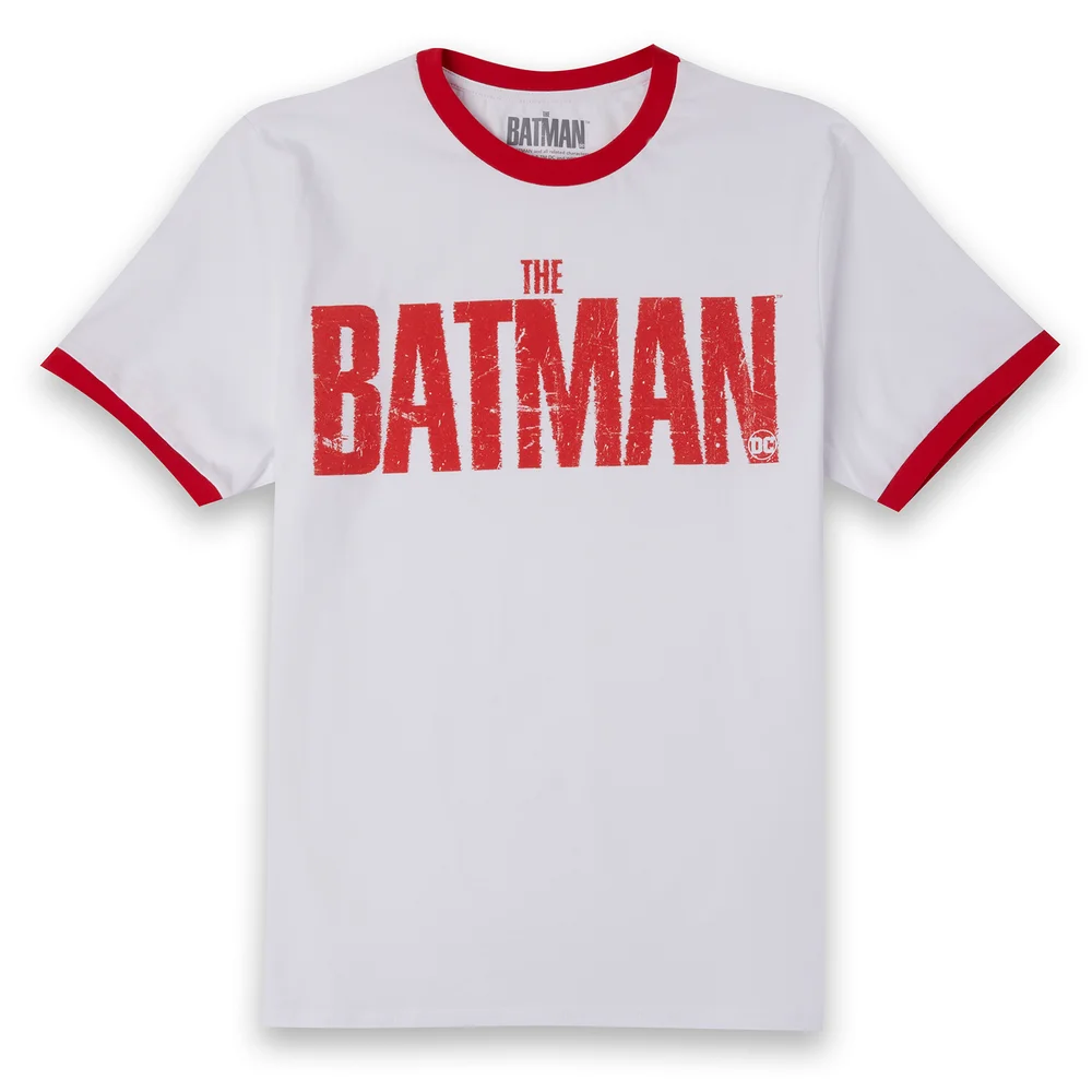 The Batman Core Logo Unisex Ringer T-Shirt - White/Red - S Bild 1