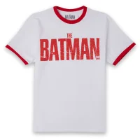 The Batman Core Logo Unisex Ringer T-Shirt - White/Red - undefined undefined