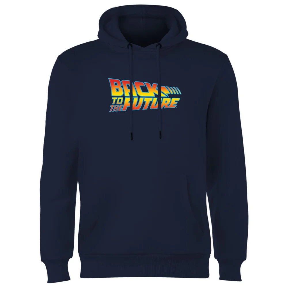 Back to the future Classic Logo Hoodie - Navy - S Bild 1