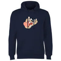 Looney Tunes Tasmanian Devil Face Hoodie - Navy