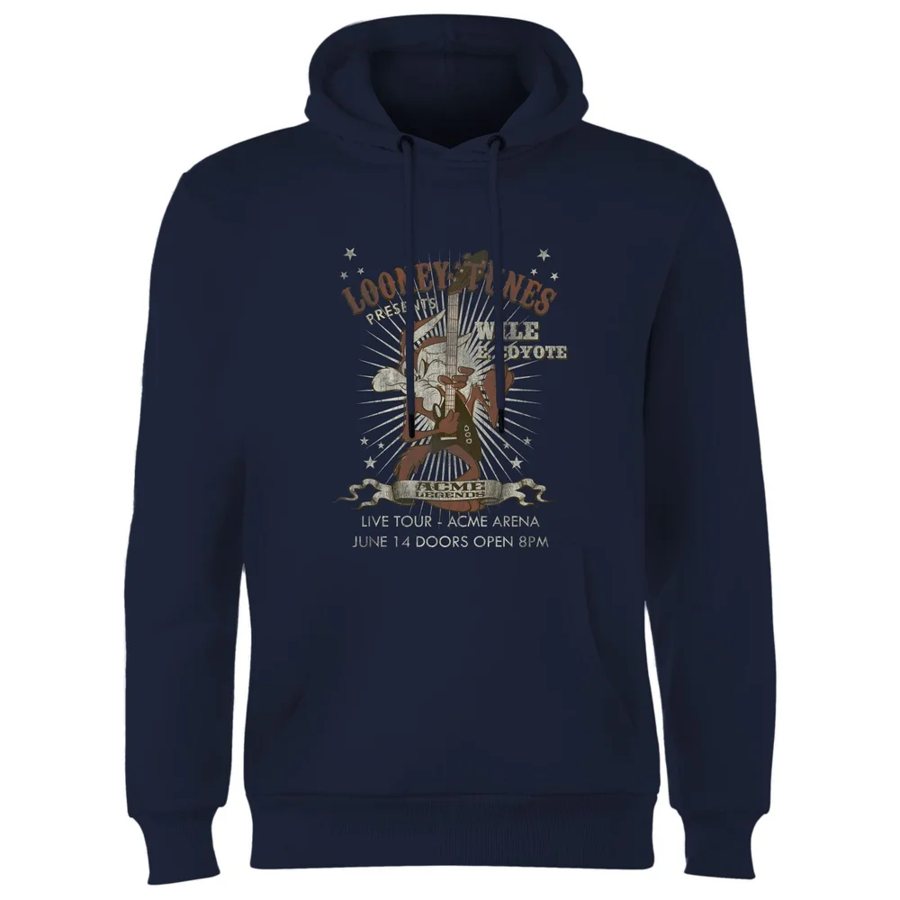 Looney Tunes Wile E Coyote Guitar Arena Tour Hoodie - Navy - S Bild 1