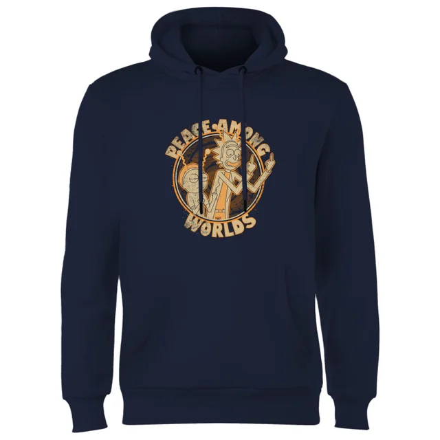 Rick and Morty Peace Among Worlds Hoodie - Navy