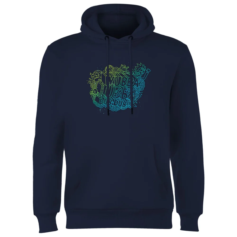 Rick and Morty Wubba Lubba Dub Dub Hoodie - Navy - S Bild 1