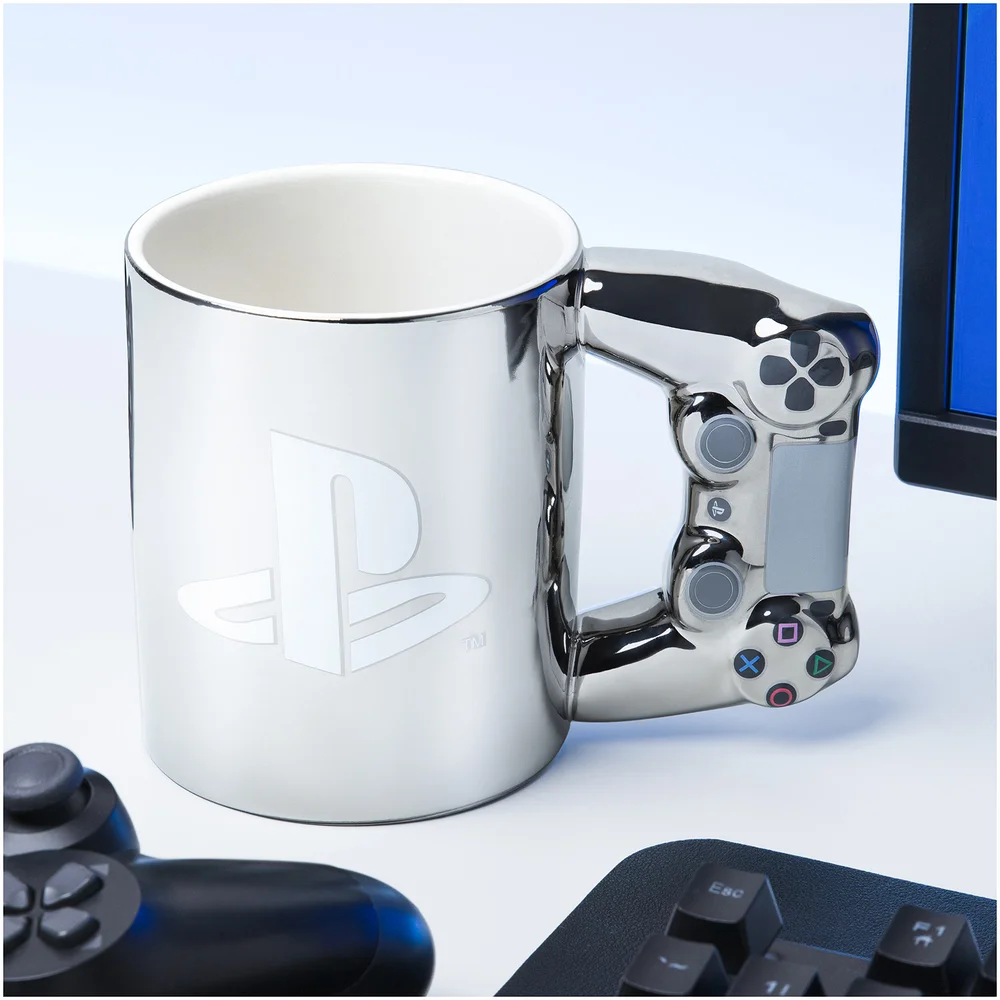 Playstation DS4 Silver Controller Mug Bild 1