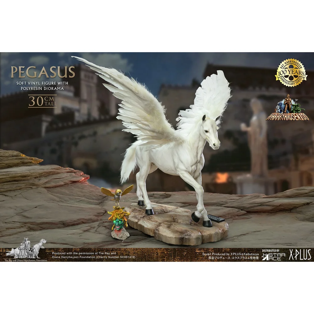Star Ace Harryhausen100 Clash Of The Titans Polyresin Statue - Pegasus (Deluxe Version) Bild 1