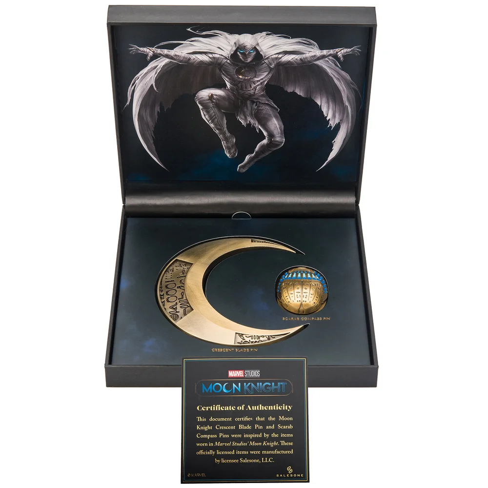 Moon Knight 3D Casted Scarab Compass and Crescent Blade Pin Replicas - Zavvi UK/EU Exclusive (Only 500 Available) Bild 1