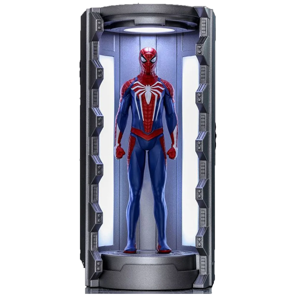 Hot Toys Marvel's Spider-Man Advanced Suit with Spider-Man Armory Video Game Masterpiece Compact Miniature Figure Bild 1