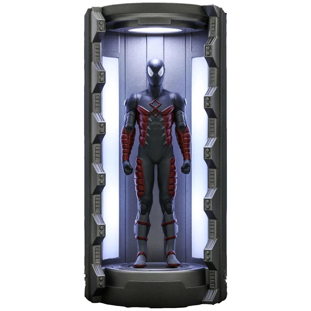 Hot Toys Marvel's Spider-Man Electrically Insulated Suit with Spider-Man Armory Video Game Masterpiece Compact Miniature Figure Bild 1