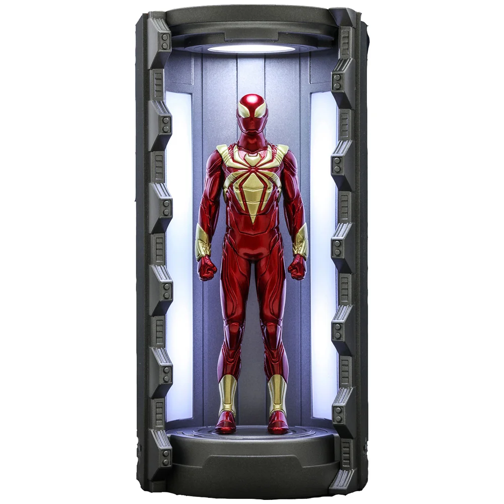 Hot Toys Marvel's Spider-Man Iron Spider Suit with Spider-Man Armory Video Game Masterpiece Compact Miniature Figure Bild 1