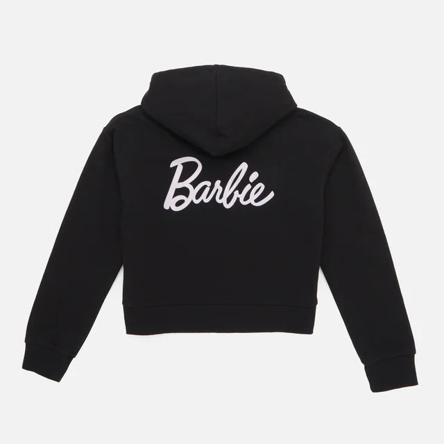 Barbie 1959 Logo Women's Cropped Hoodie - Black