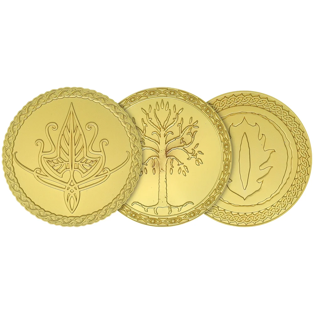 Lord of the Rings 24k Gold Plated Medallion Bundle (3-pack) - Zavvi Exclusive Bild 1