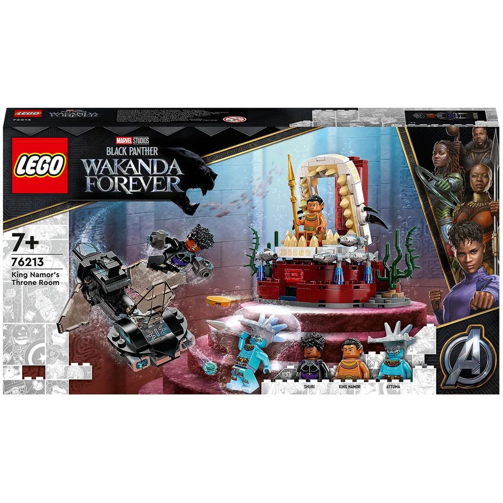 LEGO Marvel König Namors Thronsaal, Black Panther Spielzeug mit U-Boot (76213) Bild 1