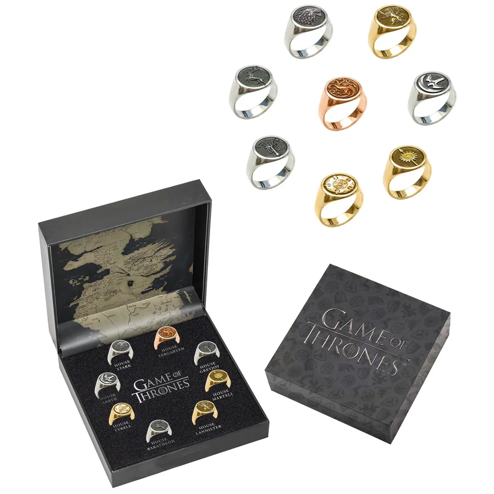 Game of Thrones House Sigil Rings Set - Zavvi Exclusive (Only 500 Available) Bild 1