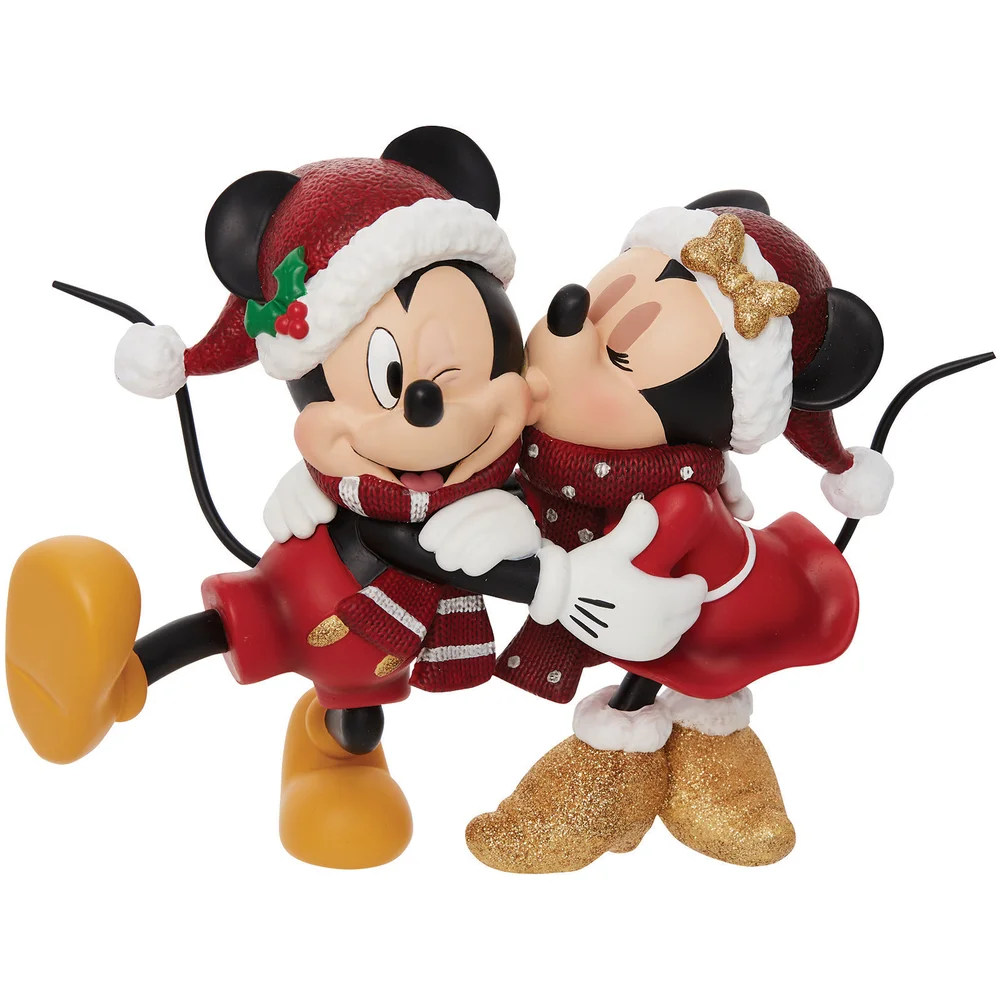 Disney Showcase Collection Mickey and Minnie Christmas Figurine Bild 1