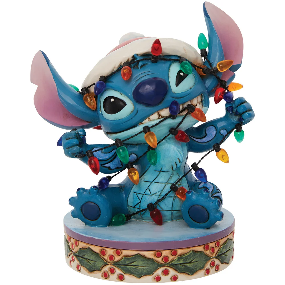 Disney Traditions Stitch Wrapped in Lights Figurine Bild 1