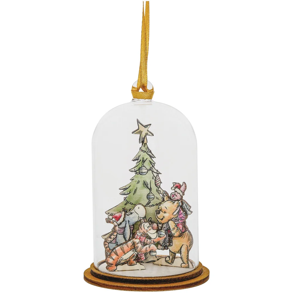 Disney Enchanting Collection 'Altogether at Christmas' - Winnie the Pooh, Piglet, Eeyore and Tigger Hanging Ornament Bild 1