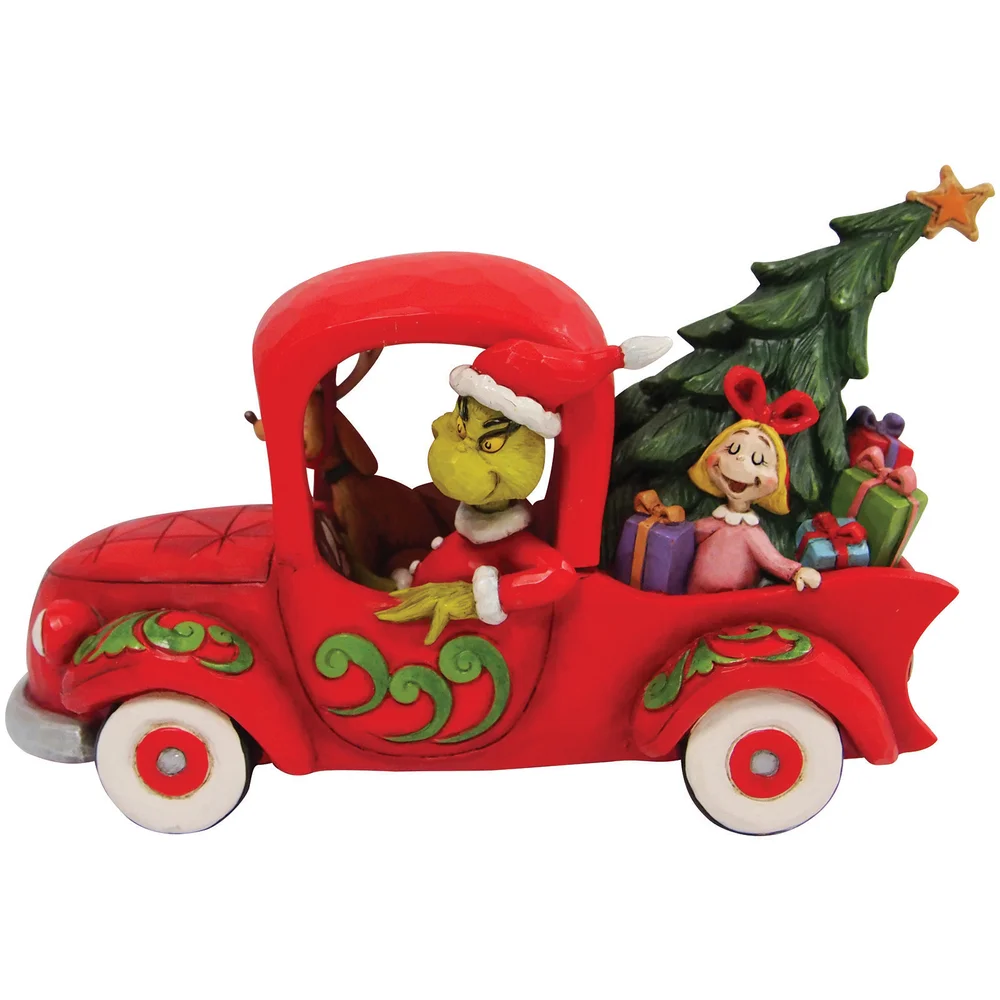 The Grinch Dr.Seuss by Jim Shore Grinch in Red Truck Figurine Bild 1