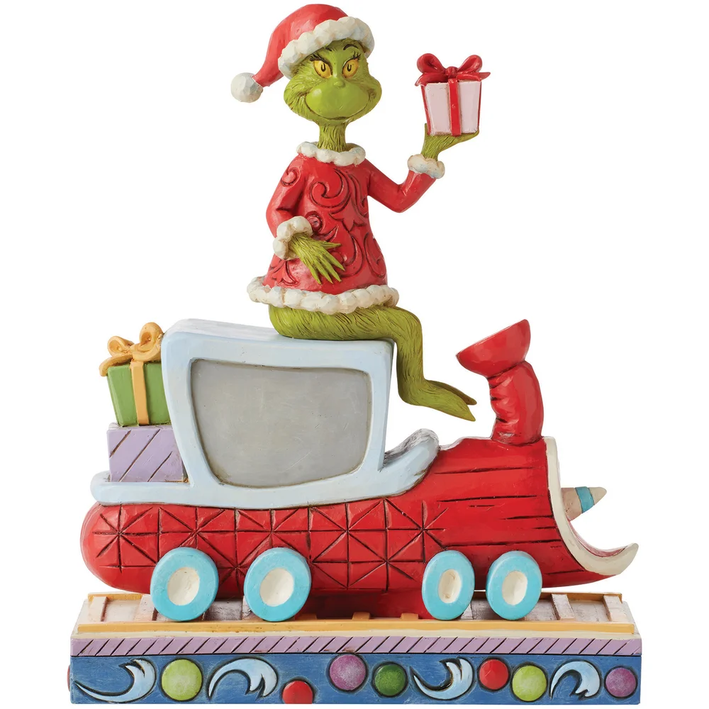 The Grinch Dr.Seuss by Jim Shore Grinch on Train Figurine Bild 1