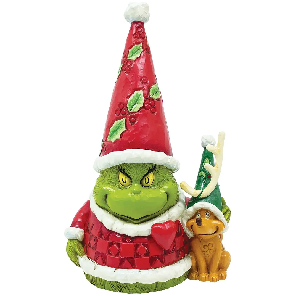 The Grinch Dr.Seuss by Jim Shore Grinch Gnome with Max Figurine Bild 1