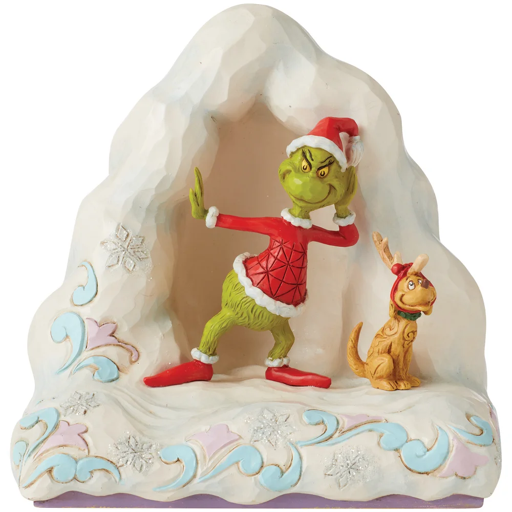 The Grinch Dr.Seuss by Jim Shore Grinch Standing by Mounds of Snow Figurine Bild 1