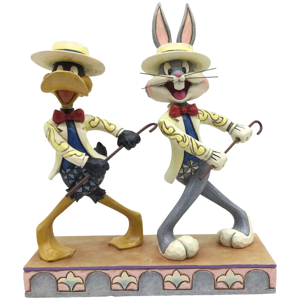 Looney Tunes by Jim Shore 'On with the Show' Bugs Bunny & Daffy Duck Figurine Bild 1