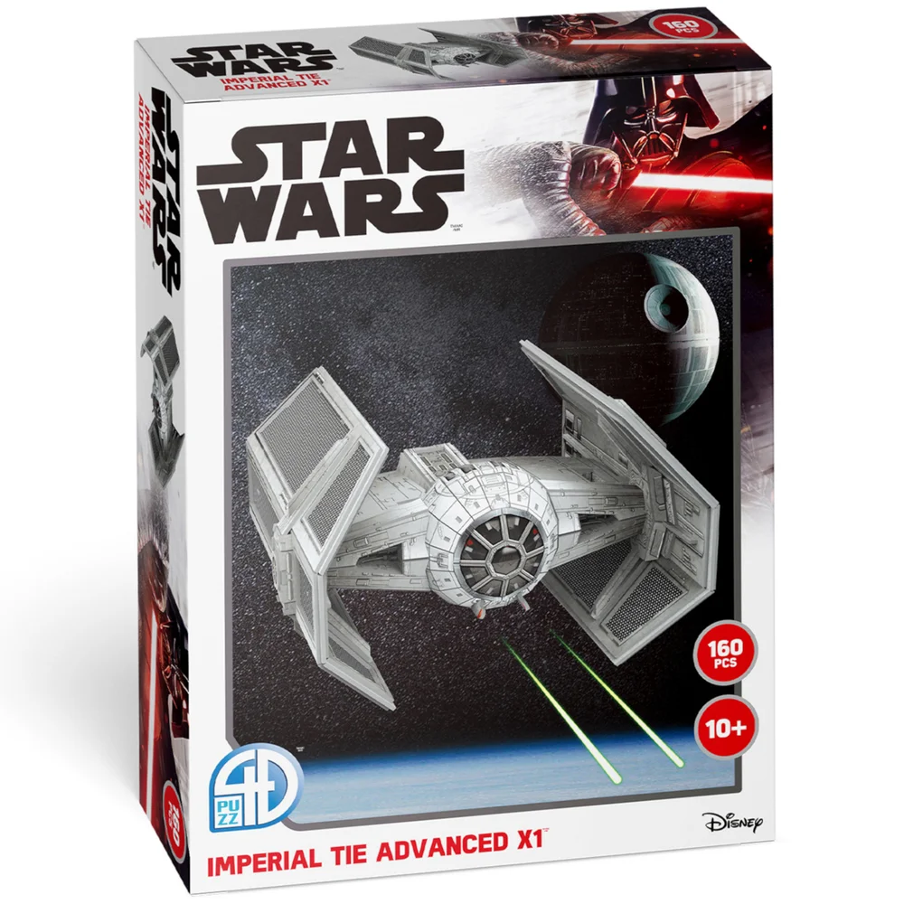 Star Wars Imperial TIE Advanced X1 Fighter Paper Core 3D Puzzle Model Bild 1