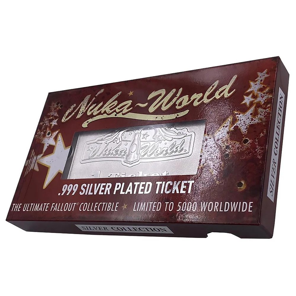 Fanattik Fallout Nuka World Limited Edition .999 Silver Plated Ticket Bild 1
