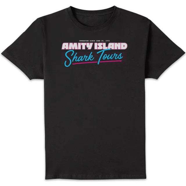 Jaws Amity Island Shark Tour Men's T-Shirt - Black