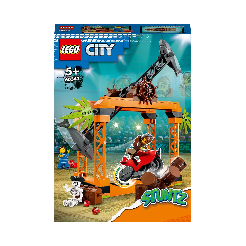 LEGO City: Stuntz Hainangriff-Stuntchallenge mit Spielzeug-Motorrad (60342) Bild 1