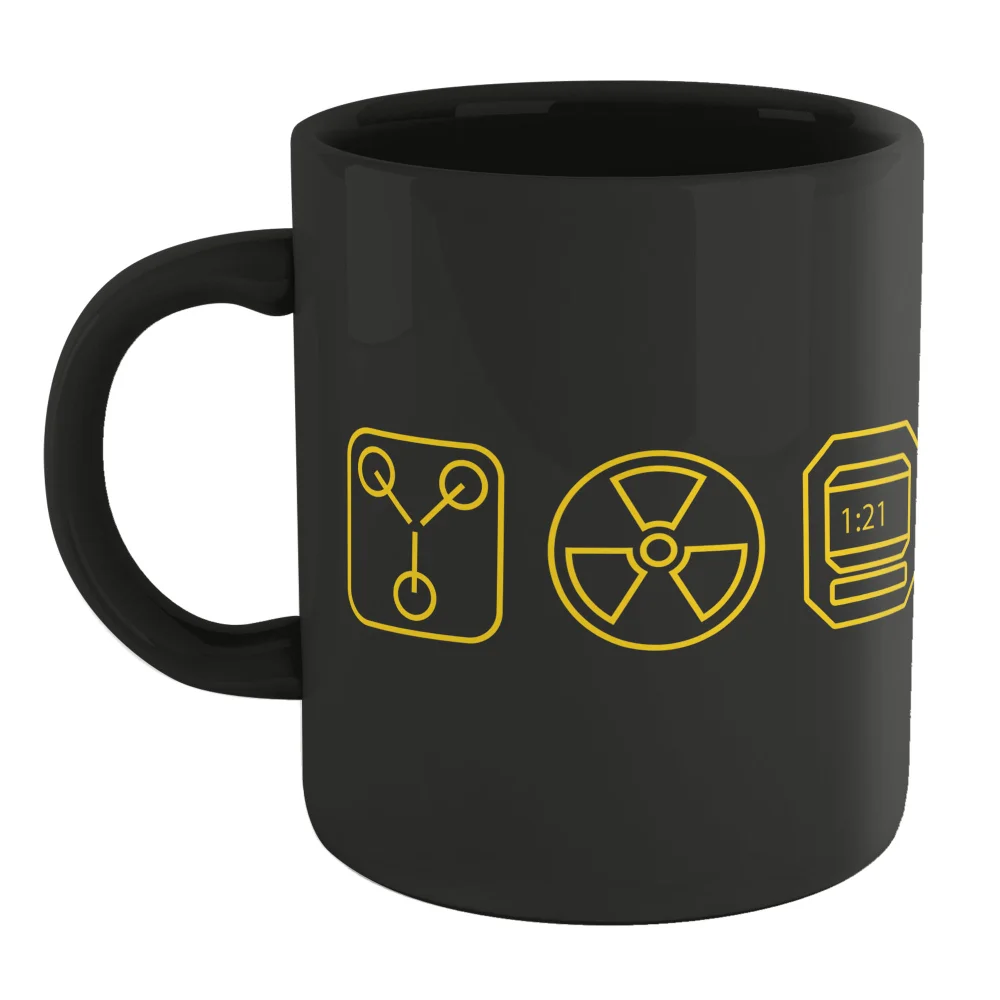 Back To The Future BTTF Icons Mug - Black Bild 1