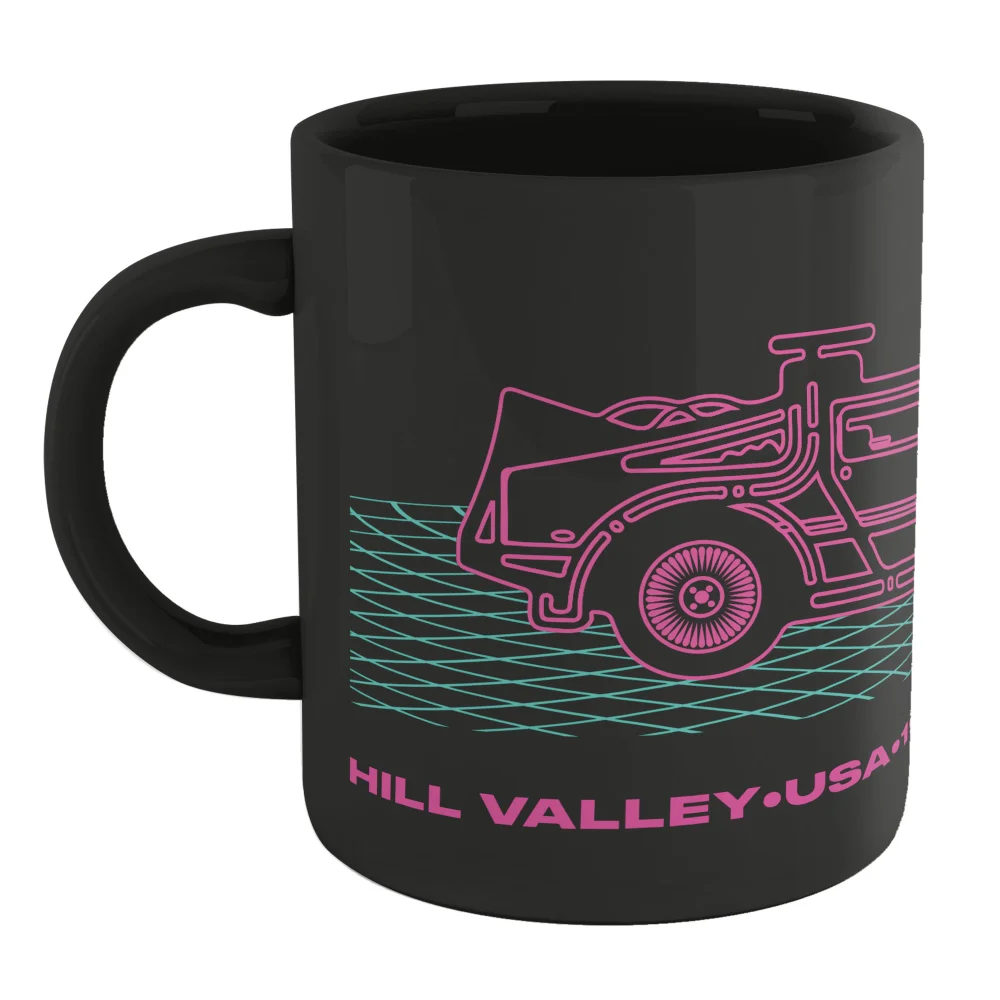 Back To The Future BTTF Neon Delorean Mug - Black Bild 1