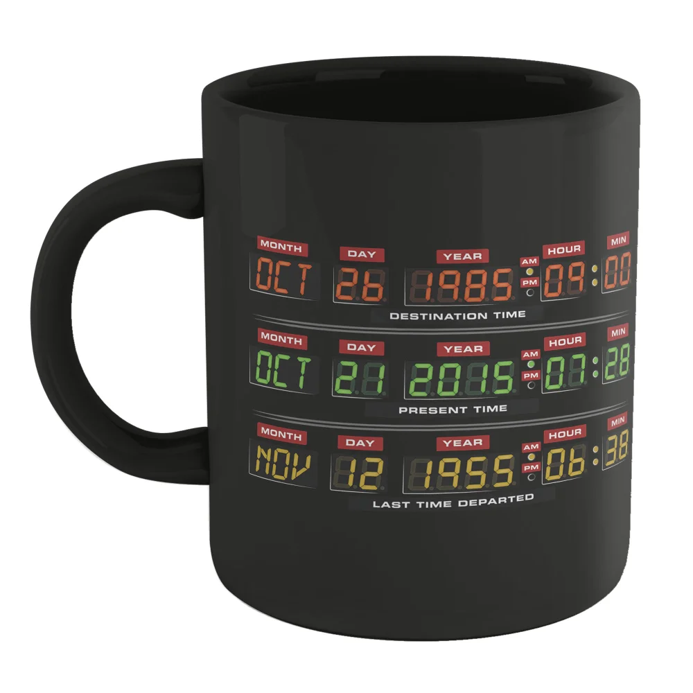Back To The Future Destination Clock Mug - Black Bild 1