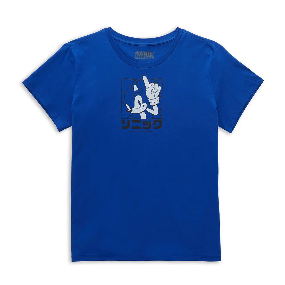 Sonic The Hedgehog Sonic Katakana Women's T-Shirt - Blue - XS Bild 1