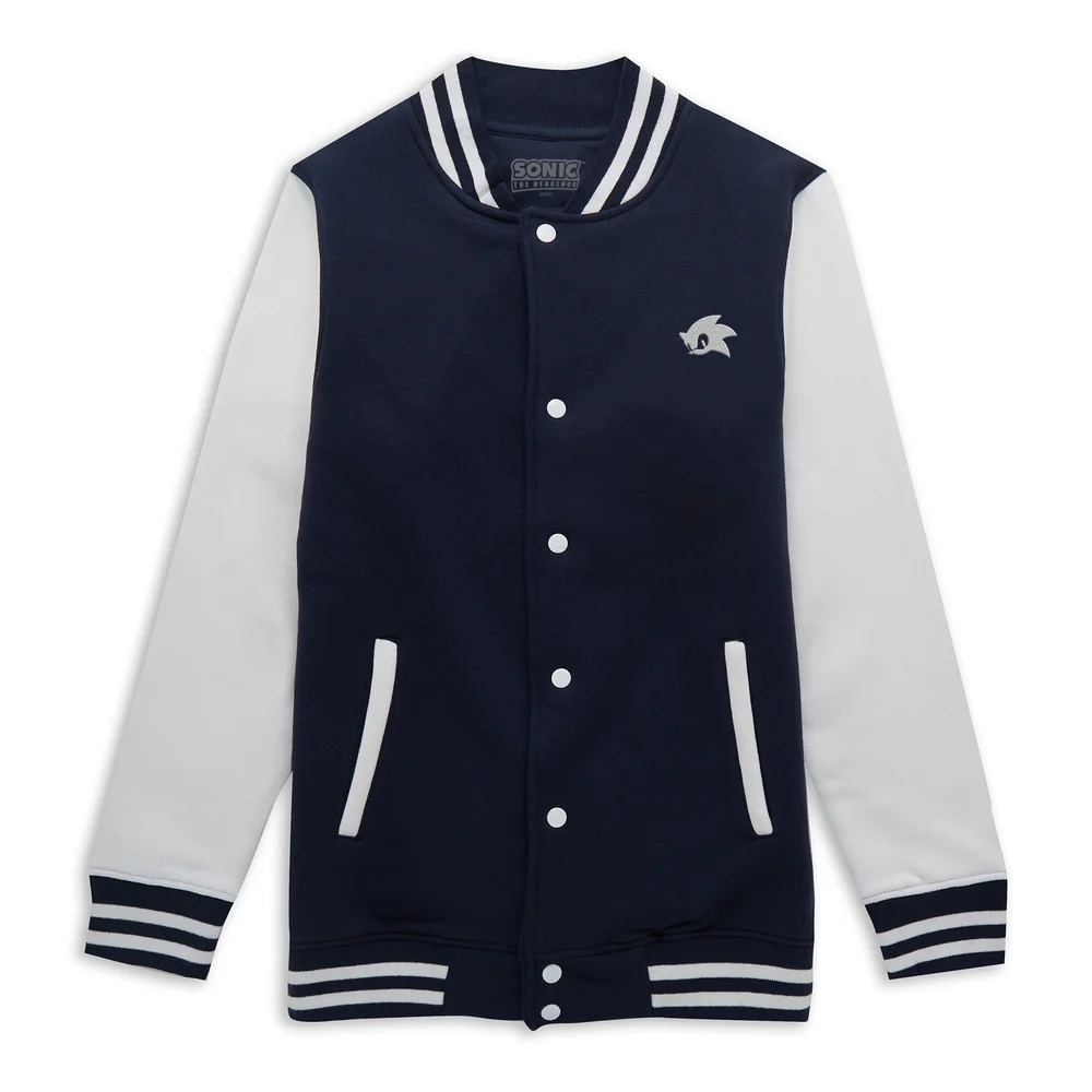 Sonic The Hedgehog Sonic Embroidered Varsity Jacket - Navy/White - S Bild 1