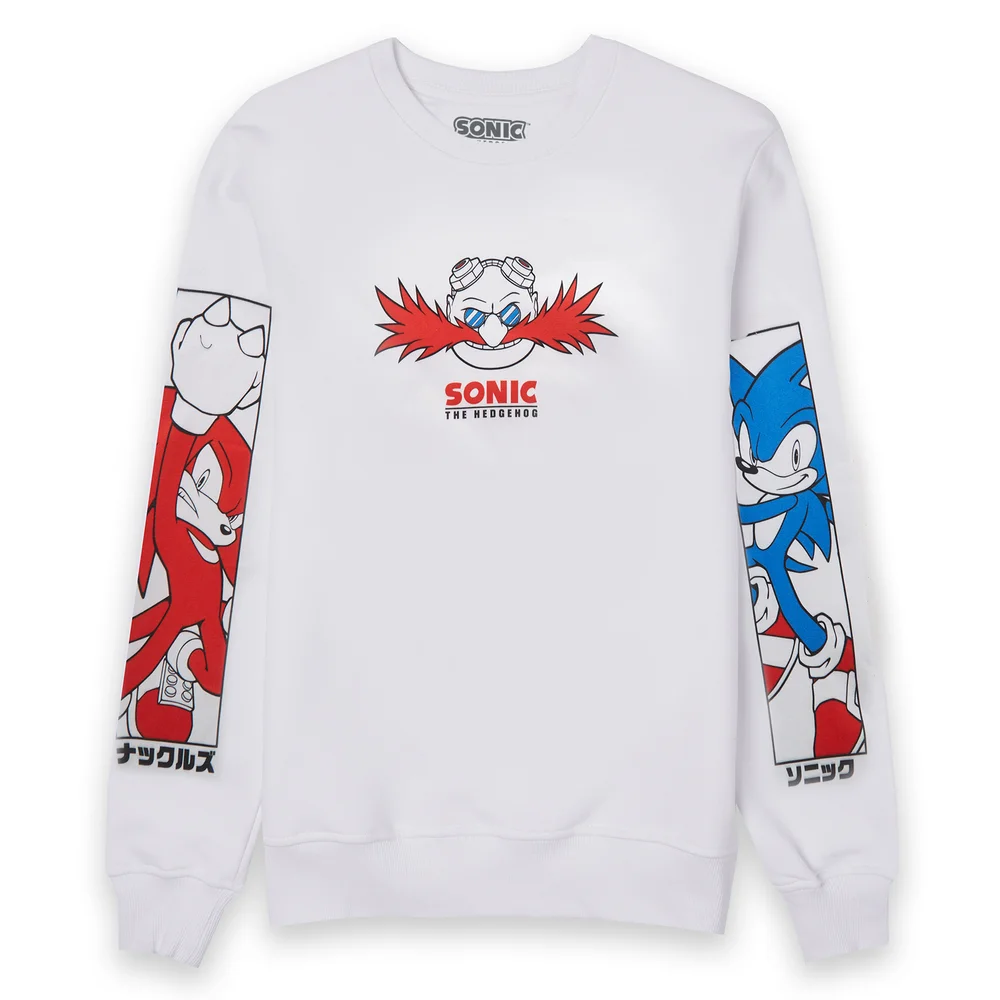Sonic The Hedgehog Eggmans Master Plan Sweatshirt - White - S Bild 1