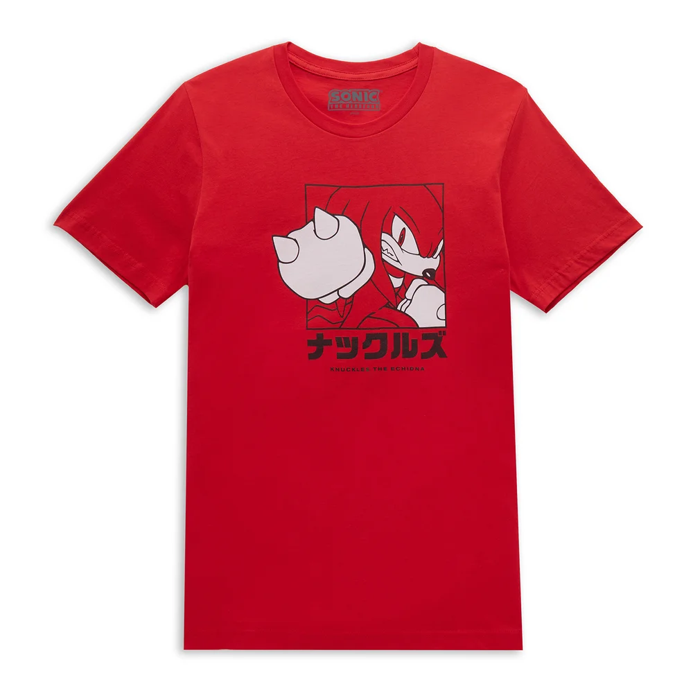 Sonic The Hedgehog Knuckles Katakana Men's T-Shirt - Red - S Bild 1