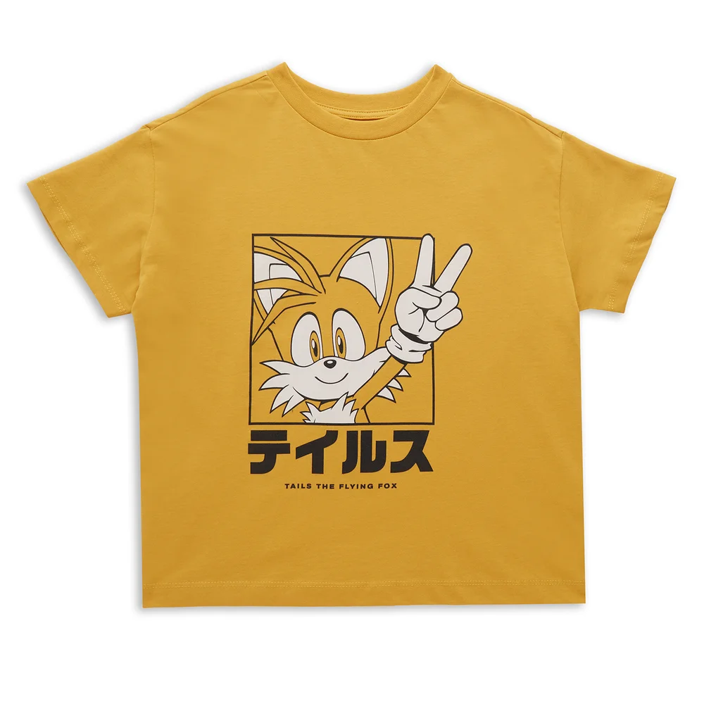 Sonic The Hedgehog Tails Face Kids' T-Shirt - Mustard - 3-4 Jahre Bild 1