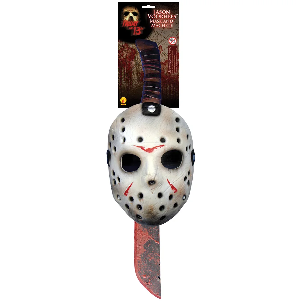 Office Rubies Friday The 13th Jason Vorhees Mask and Machete Set Bild 1