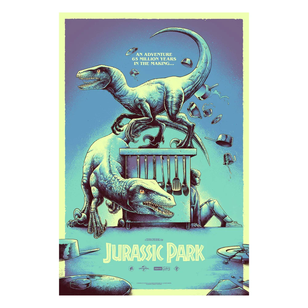 Luke Preece x Jurassic Park Giclee Art Print - A3 - Print Only Bild 1