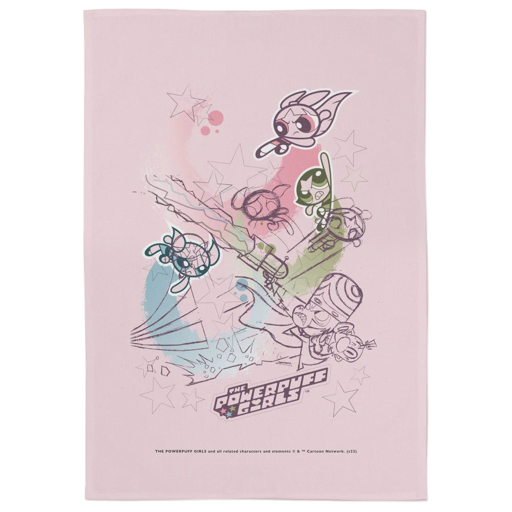 Powerpuff Girls Power Puff Girls Vs Mojo Jojo Tea Towel Bild 1