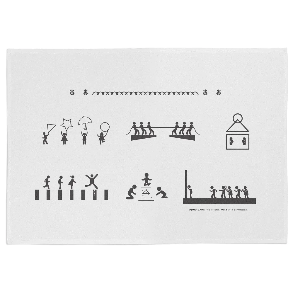 Squid Game Playground Games Tea Towel Bild 1