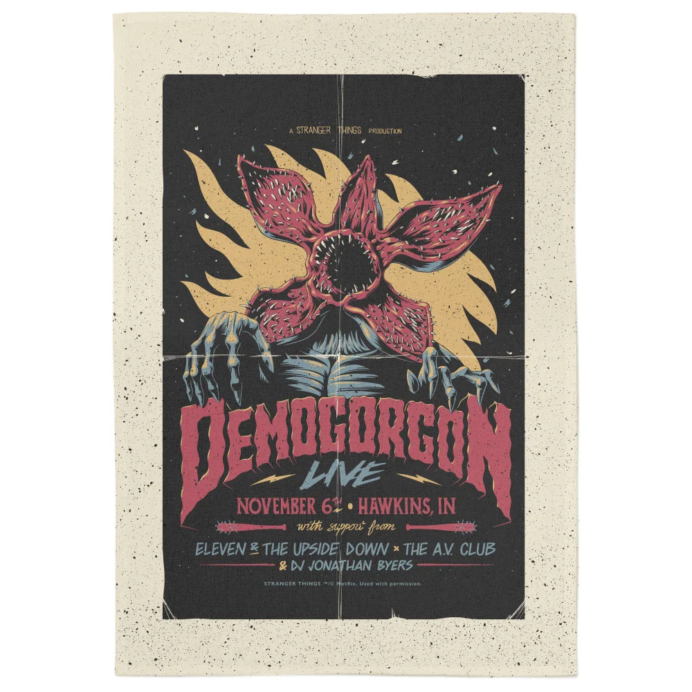 Stranger Things Demogorgon Live Tea Towel Bild 1