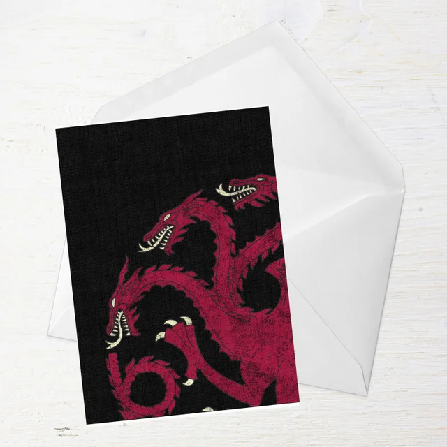 Game of Thrones House Targaryen Greetings Card