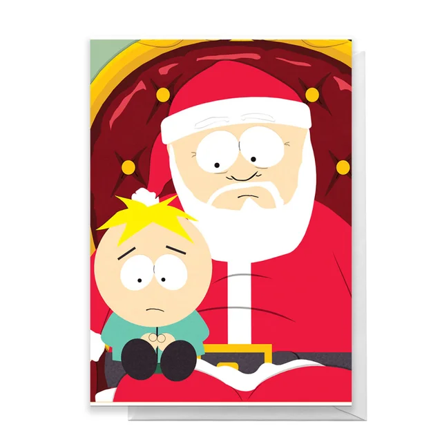 South Park Butters & Santa Greetings Card